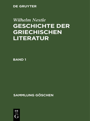 cover image of Wilhelm Nestle